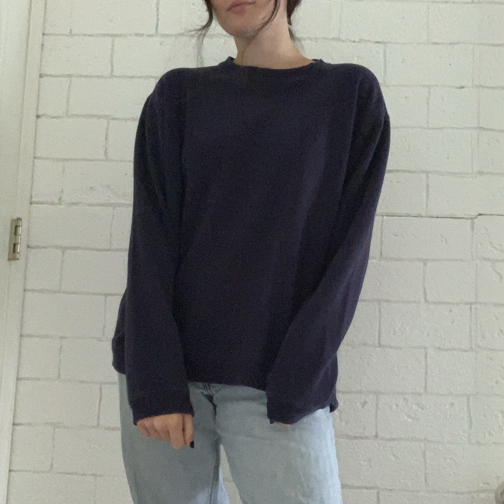 navy blue sweatshirt